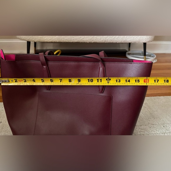 Kate Spade Burgundy Tote Bag - Hot Pink Interior - Picture 8 of 8